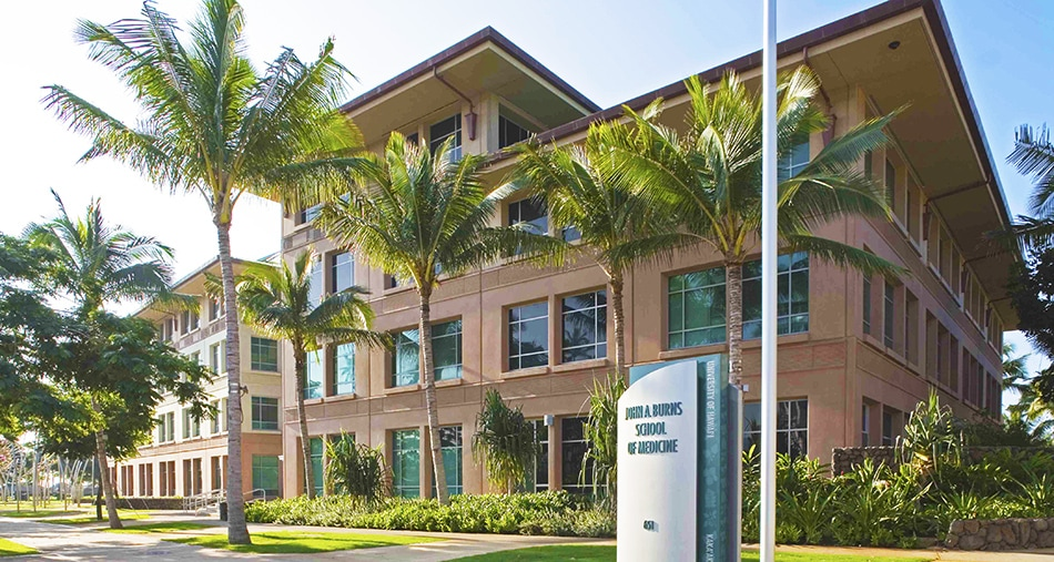 University of Hawaii Medical School campus with scenic views of Hawaii.