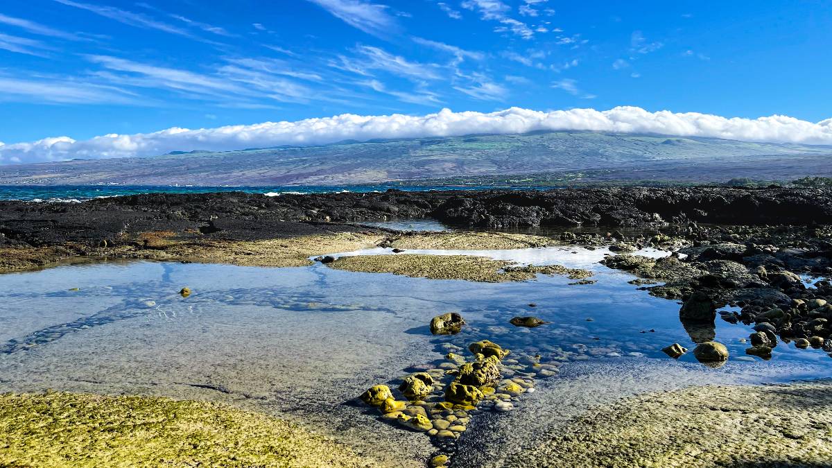 Beautiful beach in Hawaii during sunny May weather