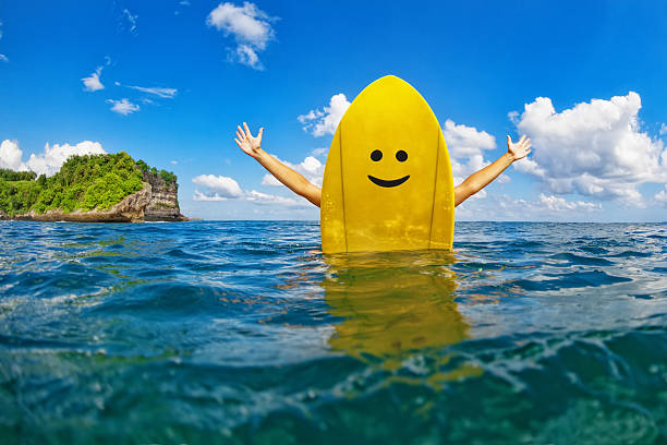 A laughing hula dancer with a smartphone, surrounded by Hawaii memes