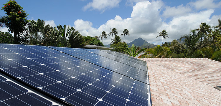 Sunrun Hawaii solar panels harnessing sunlight on a residential rooftop